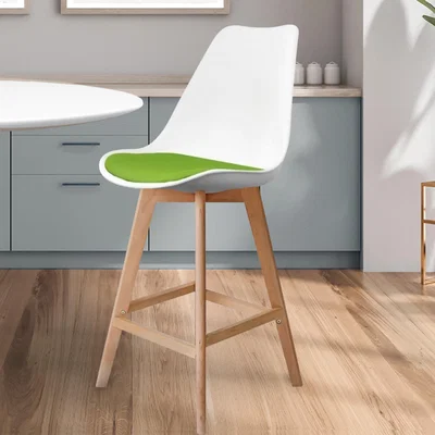 Dunelm Fusion Living Soho White Plastic Bar Stool