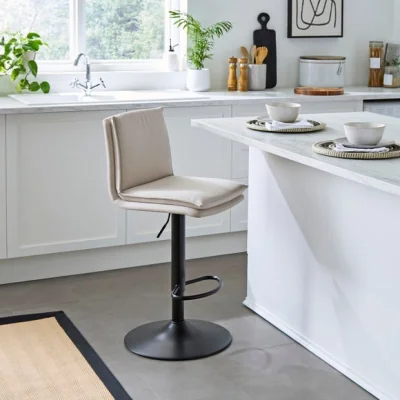 Dunelm Clancy Adjustable Height Bar Stool, Fabric