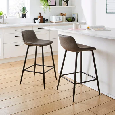 Dunelm Jayden Counter Height Bar Stool Grey