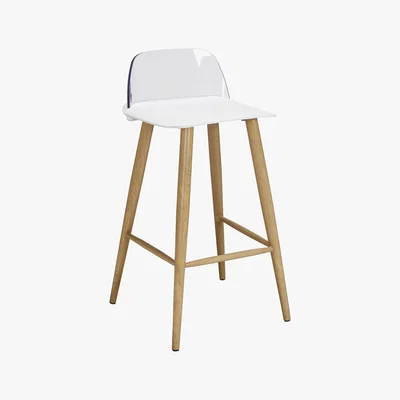 Dunelm Berkley Set of 2 Bar Stools White