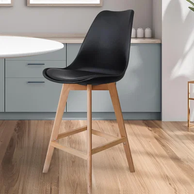 Dunelm Fusion Living Soho Plastic Bar Stool Black