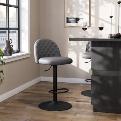 Dunelm Astrid Height Adjustable Bar Stool, Faux Leather