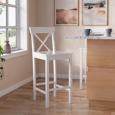 Dunelm Salisbury Counter Height Bar Stool White