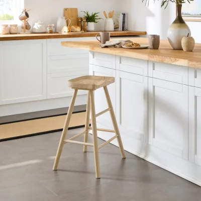 Dunelm Loxwood Counter Height Bar Stool, Solid Oak