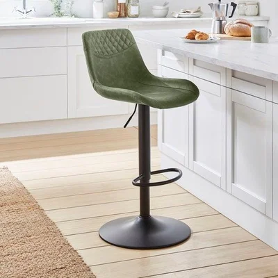 Dunelm Walden Height Adjustable Bar Stool, Faux Leather