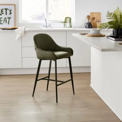 Dunelm Hudson Bar Stool, Faux Leather