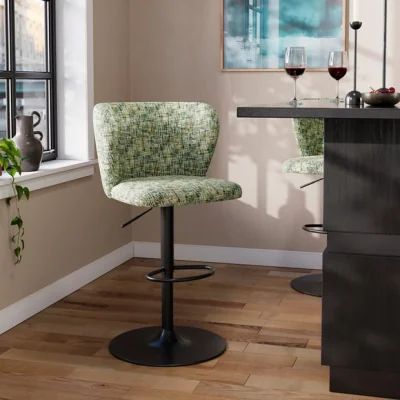 Dunelm Mandy Height Adjustable Bar Stool, Multi Chenille