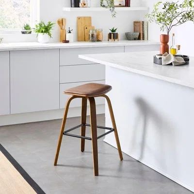 Dunelm Rico Counter Height Barstool, Faux Leather