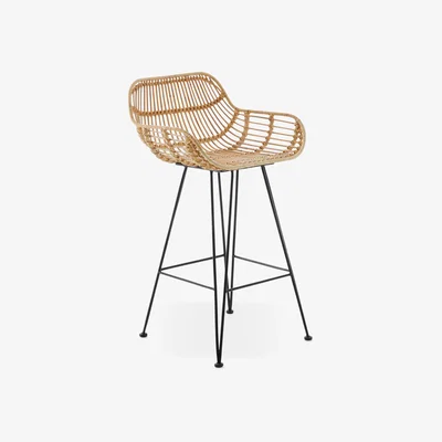 Dunelm Nirvana Bar Stool Natural Rattan Natural