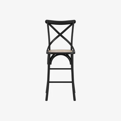 Dunelm Return - Fitzroy Cane Bar Stool, Black