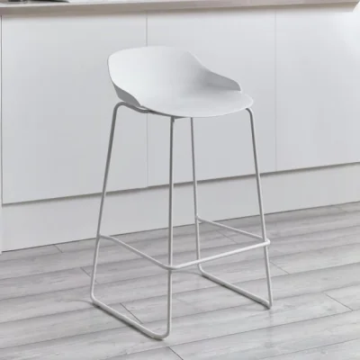 Dunelm Return - Rocco Set Of 2 Metal Bar Stools, White