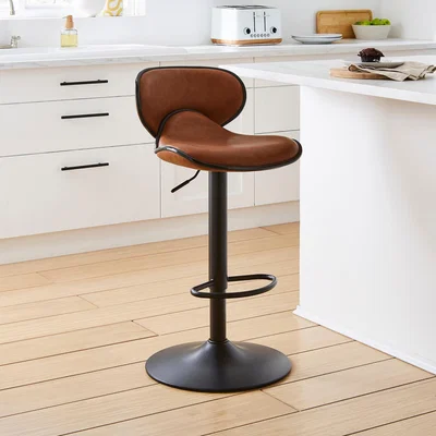 Dunelm Donte Adjustable Height Swivel Bar Stool Tan
