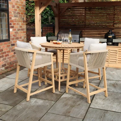 Dunelm Roma 4 Seater Bar Set Natural