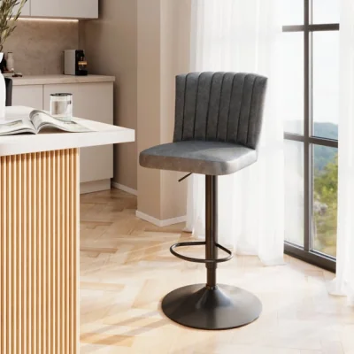 Dunelm Taylor Gaslift Barstool, Faux Leather