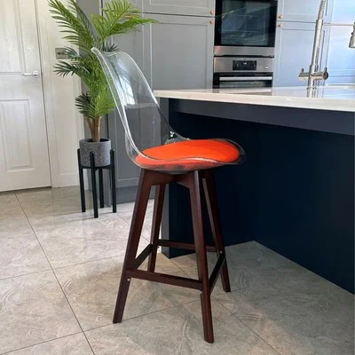 Dunelm Fusion Living Soho Clear Plastic Bar Stool