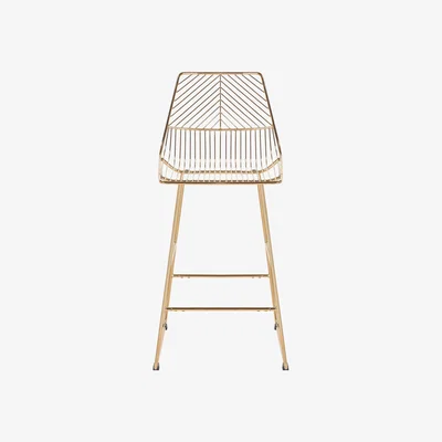 Dunelm Siena Self Assembly Bar Stool Gold