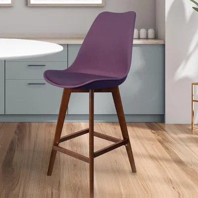 Dunelm Fusion Living Soho Plastic Bar Stool Aubergine (Purple)