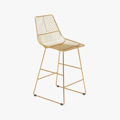 Dunelm Siena Bar Stool Gold Gold