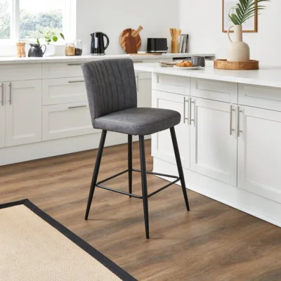 Dunelm Taylor Counter Height Bar Stool, Faux Leather