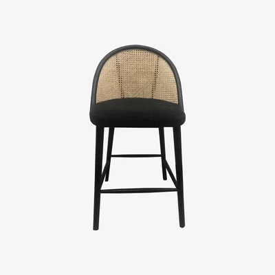 Dunelm Luella Cane Bar Stool Black