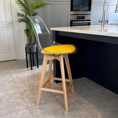 Dunelm Fusion Living Soho Clear Plastic Bar Stool