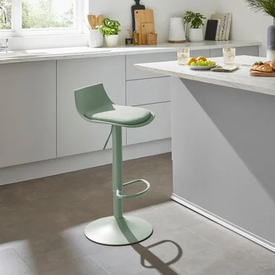 Dunelm Dallis Height Adjustable Barstool, Fabric