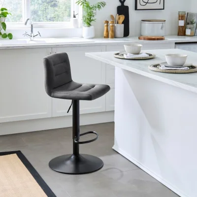 Dunelm Jango Height Adjustable Bar Stool, Faux Leather