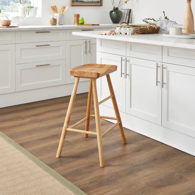 Dunelm Loxwood Counter Height Bar Stool, Solid Oak Oak