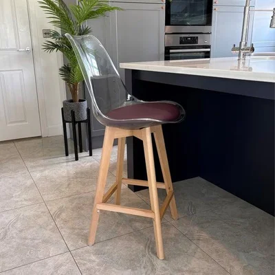 Dunelm Fusion Living Soho Clear Plastic Bar Stool
