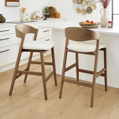 Dunelm Oskar Bar Stool, Boucle