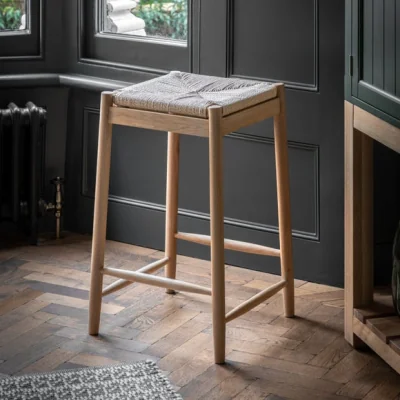 Dunelm Return - Elda Rope Dining Stool, Natural