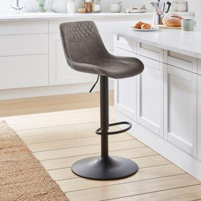 Dunelm Walden Height Adjustable Bar Stool, Faux Leather
