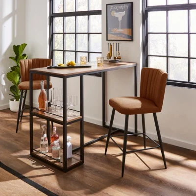 Dunelm Taylor Counter Height Bar Stool, Faux Leather