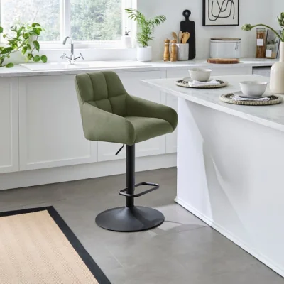 Dunelm Jase Adjustable Height Barstool, Faux Leather
