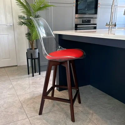 Dunelm Fusion Living Soho Clear Plastic Bar Stool