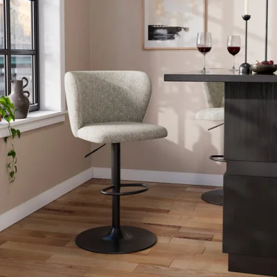 Dunelm Mandy Height Adjustable Bar Stool, Fabric