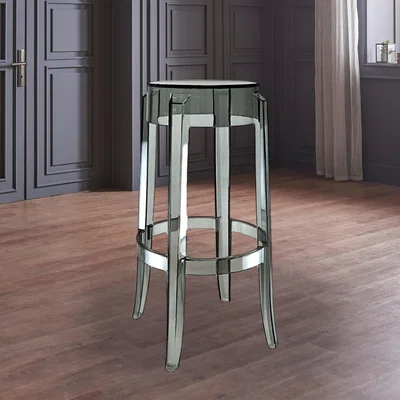 Dunelm Fusion Living Ghost Style Counter Height Bar Stool Grey