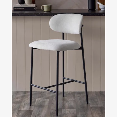 Danetti Cree cream fabric barstool