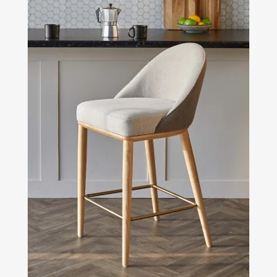 Danetti Scarlett natural mixed material bar stool