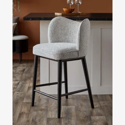 Danetti Evelyn grey fabric bar stool