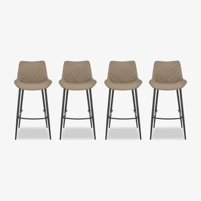 Furniture Village Ion Set of 4 Bar Stools - Light Brown