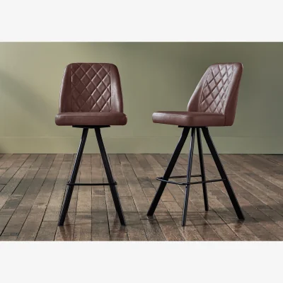 Furniture Village Jupiter Pair of Swivel Bar Stools