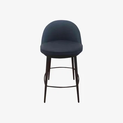 Furniture Village Hela Faux Leather Curved Counter Stool with Metal Legs