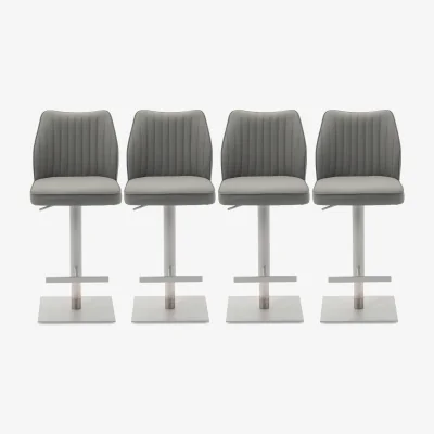 Furniture Village Fumo Set of 4 Faux Leather Swivel Bar Stools