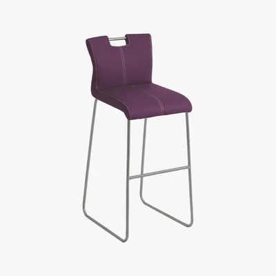 Furniture Village Ideas Handle-back Bar Stool with Standard Base - Purple