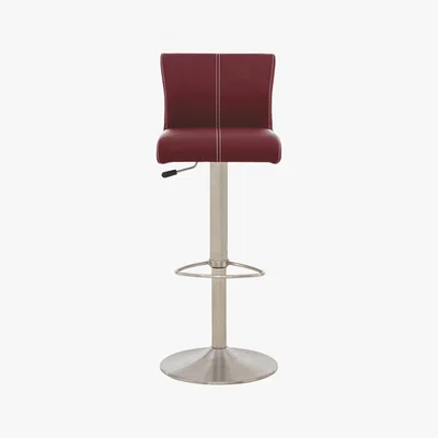 Furniture Village Ideas Bar Stool with Circular Base - Red