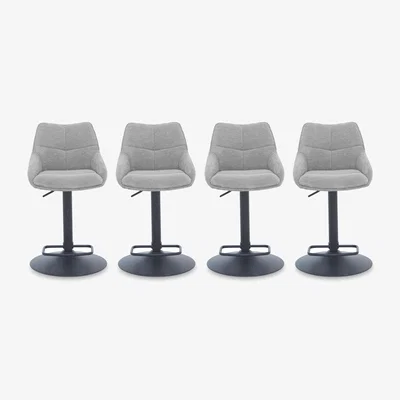 Furniture Village Kiara Set of 4 Swivel Bar Stools - Taupe