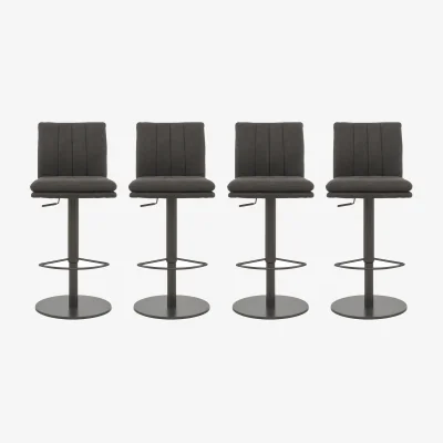 Furniture Village Moon Set of 4 Fabric Rise and Swivel Bar Stools
