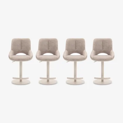Furniture Village Tino Set of 4 Two Tone Swivel Bar Stools