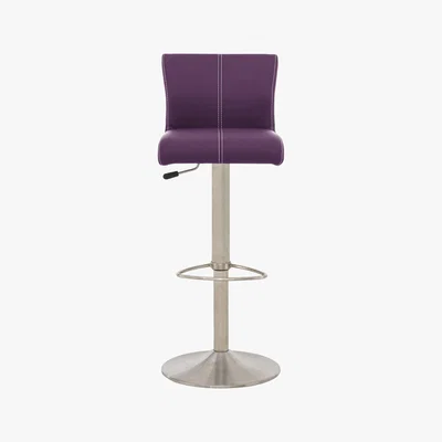 Furniture Village Ideas Bar Stool with Circular Base - Purple